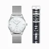 Discount Set Code TS weiße Uhr und schwarzes Urban Armband Damen Uhren|Damenuhren